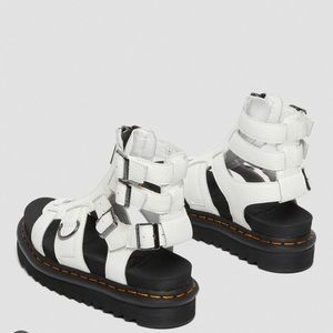 Dr. Martens GIAVANNA White Leather Platform Gladiator Sandals SZ 9